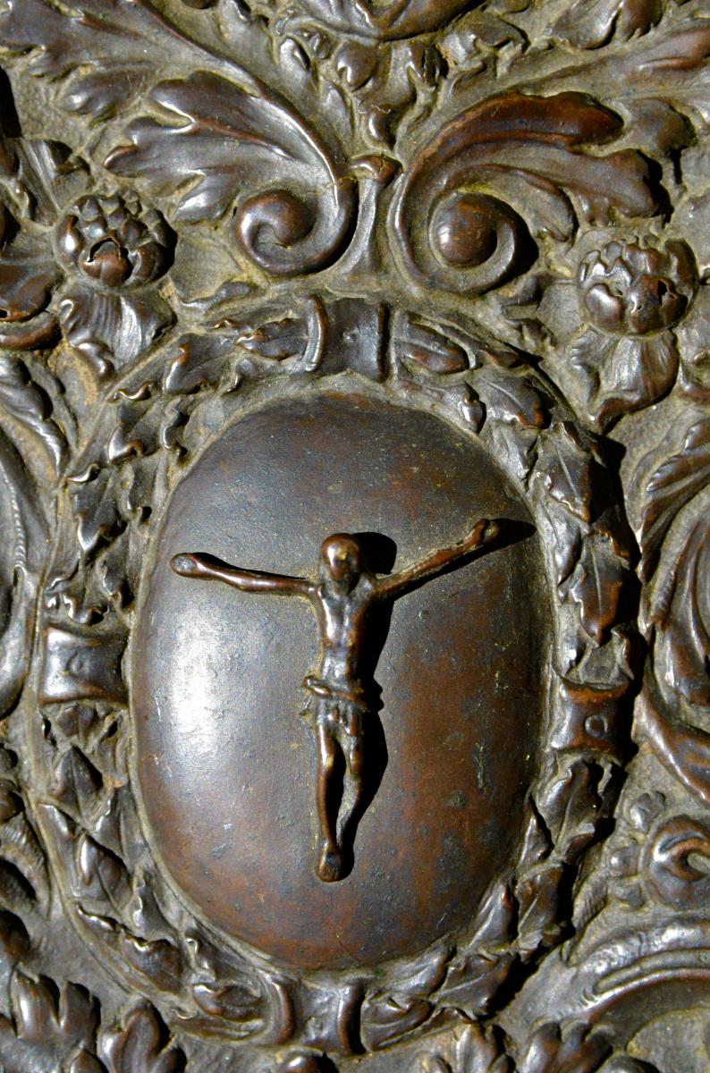 Kiss Of Peace, Plaque Copper Repoussé XVII-photo-2