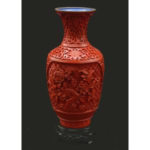 China Carved Red Lacquer Vase