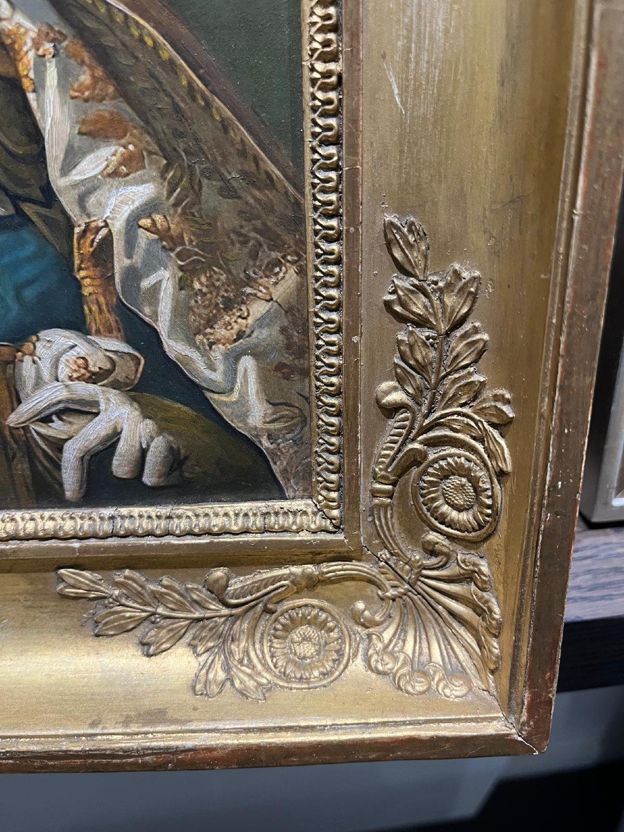 Empire Period Frame With Gold Leaf And Portrait Of The Prince (handmade Copy)-photo-3