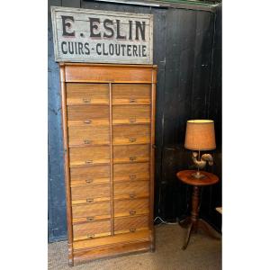 File Cabinet With Curtains In Blond Oak