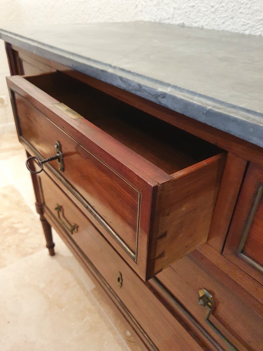 Chest Of Drawers, Mahogany, Louis XVI, Late 18th Century/early 19th Century.-photo-2