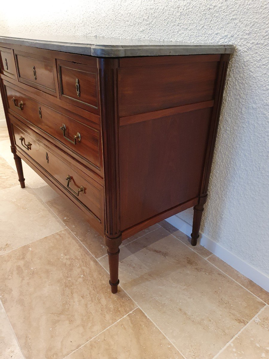 Chest Of Drawers, Mahogany, Louis XVI, Late 18th Century/early 19th Century.-photo-4