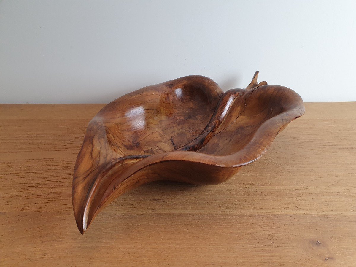 Atelier Falfer, Fruit Bowl, Olive Wood, Spain, 1960-photo-2