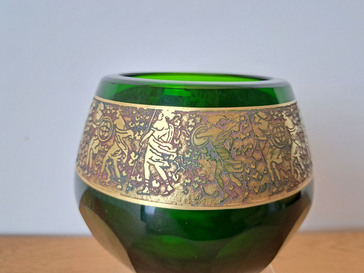 Vase, Moser, Karlsbad, Glass, And Gold. Around 1920.-photo-2