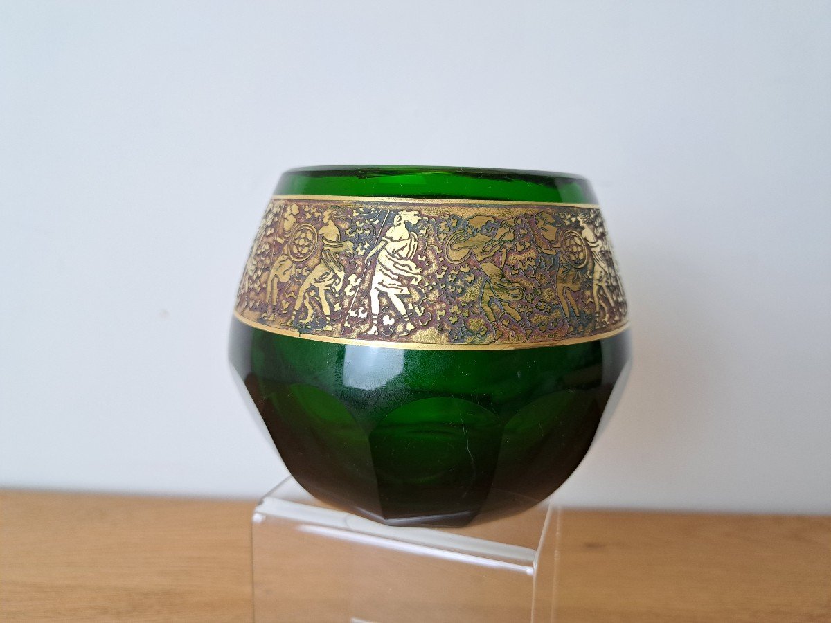 Vase, Moser, Karlsbad, Glass, And Gold. Around 1920.-photo-4