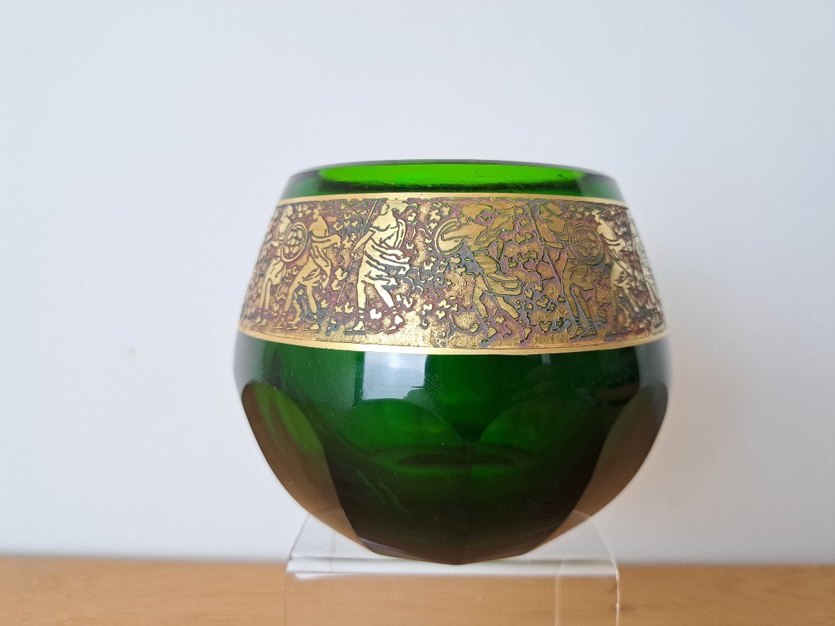 Vase, Moser, Karlsbad, Glass, And Gold. Around 1920.