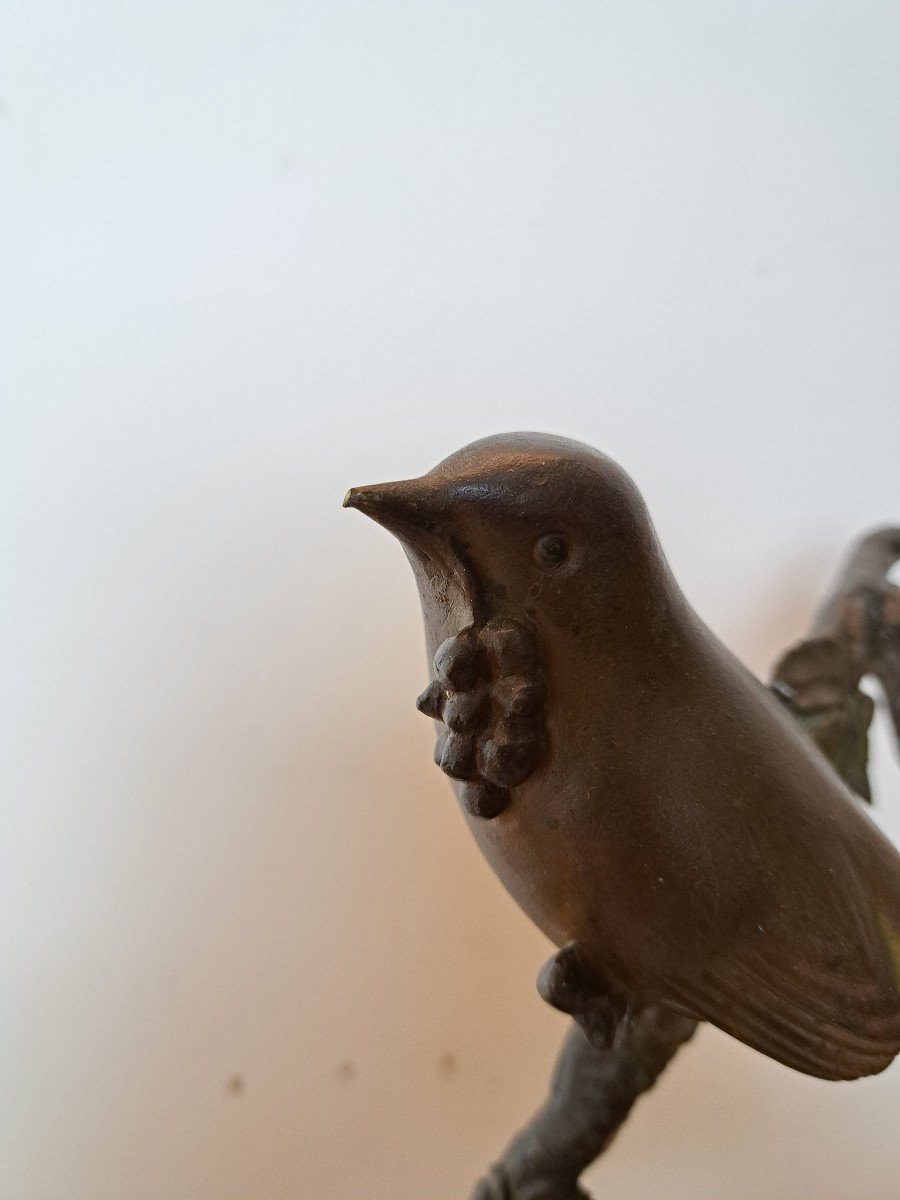 Irénée Rochard, Oiseaux Sur Sa Branche , Bronze, Art Déco , XX°. -photo-7