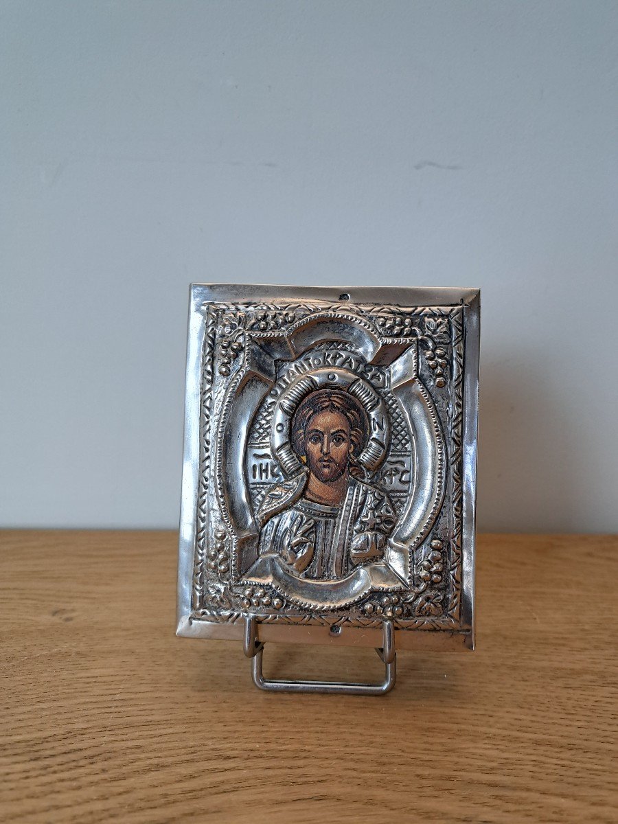 Christ, Icon, Silver, Early 20th Century.-photo-3