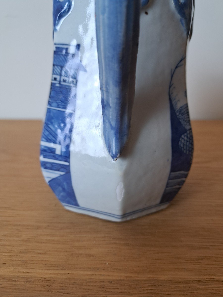 Broc à Eau , Porcelaine Blanc Bleu , Japon , Fin XVIII°/début XX°. -photo-7