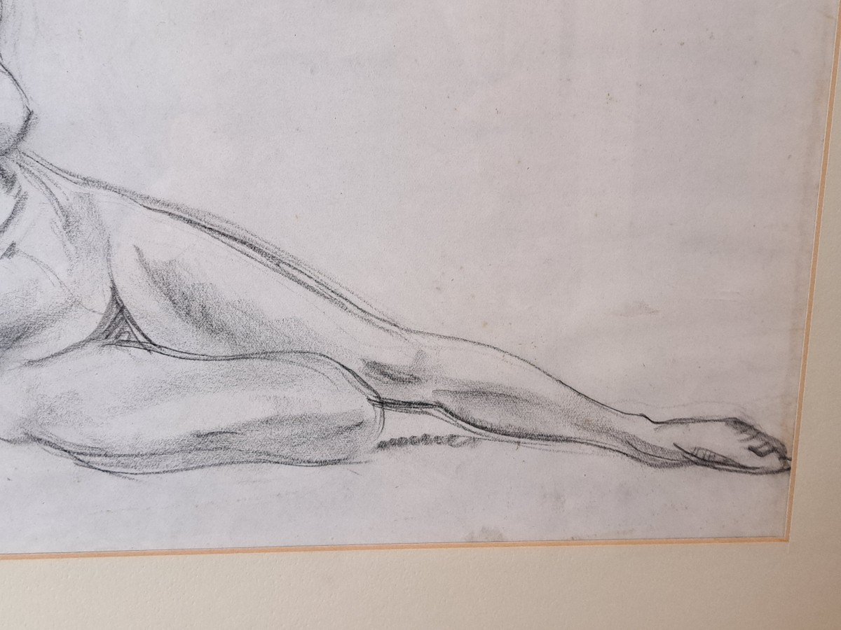 Pierre Langlade, Female Nude, Drawing, Early 20th Century. -photo-5