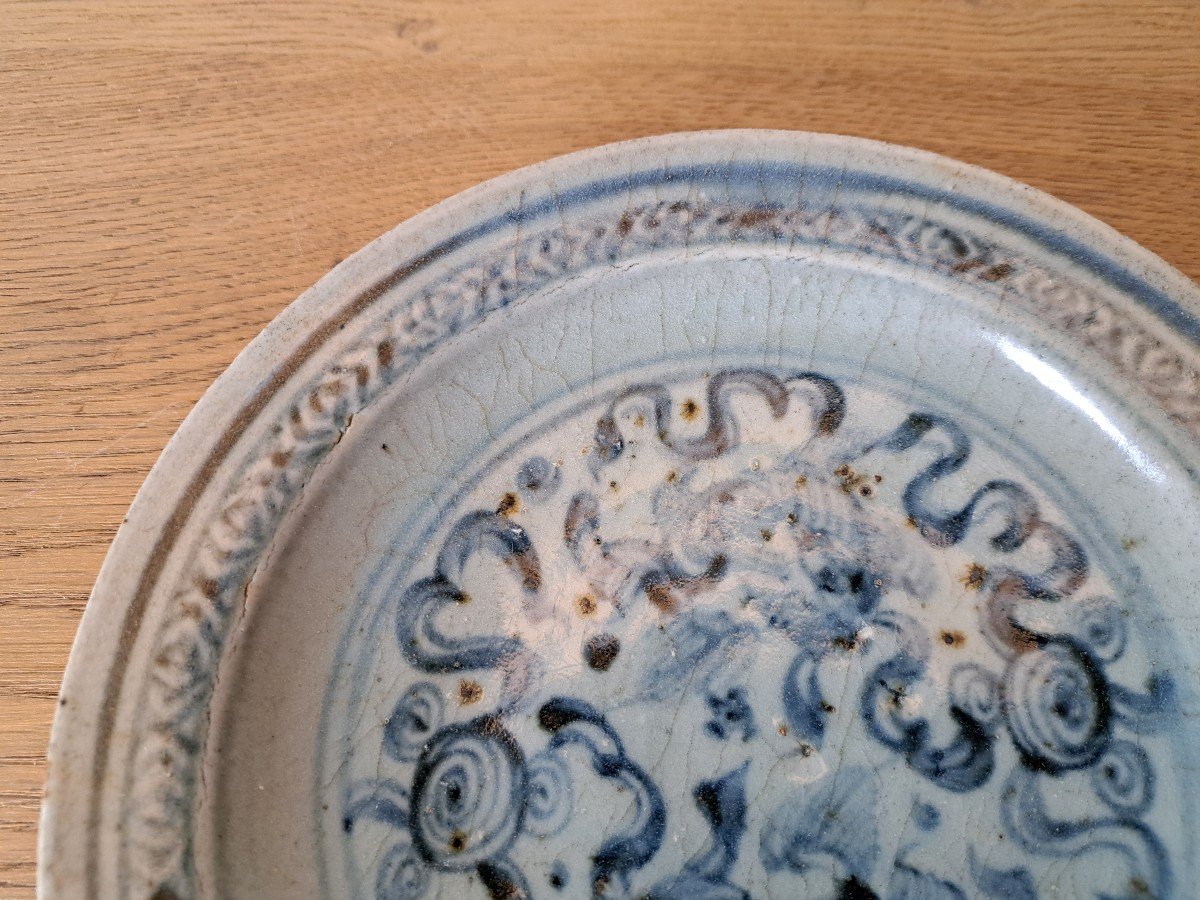 Plate, Blue White Ceramic, Asia, Ming -photo-3