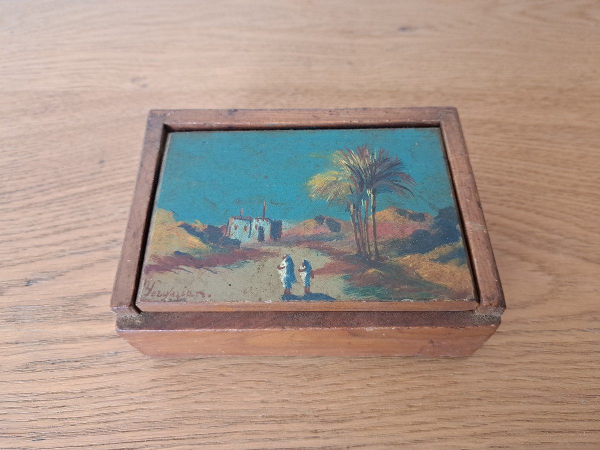 Yerosarian, Painted Box, Orientalism, Early 20th Century. 