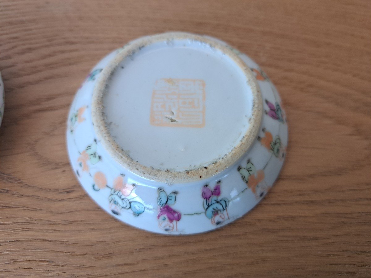 Chine , Boite Ronde , Porcelaine émaillée , XX°. -photo-3