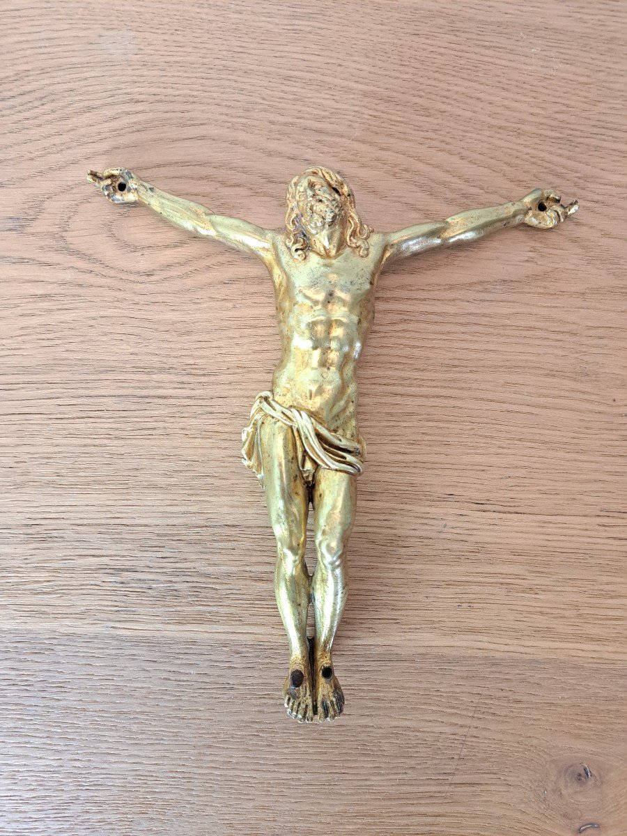 Christ , Bronze Doré , France , XVIII°. -photo-3