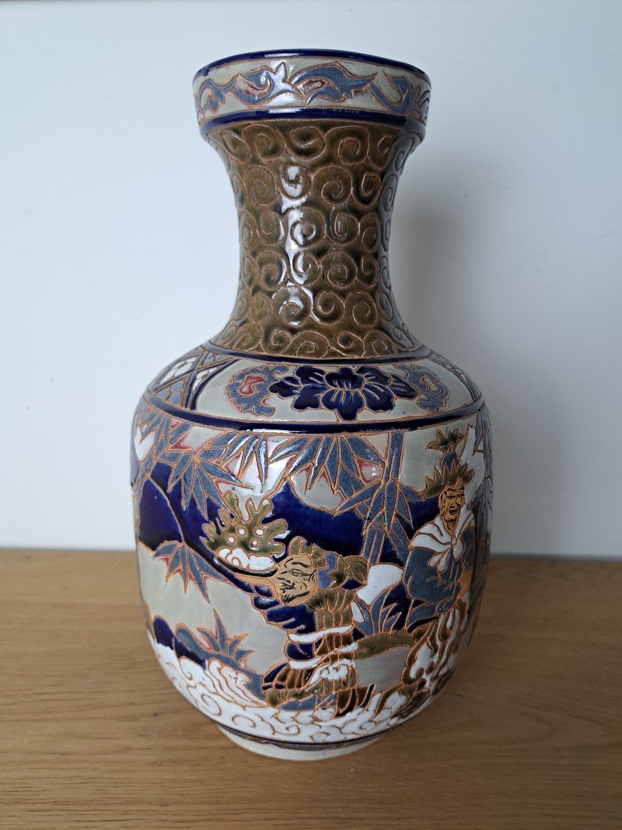 Vietnam , Bien Hoa , Vase , Céramique , XX°. -photo-1