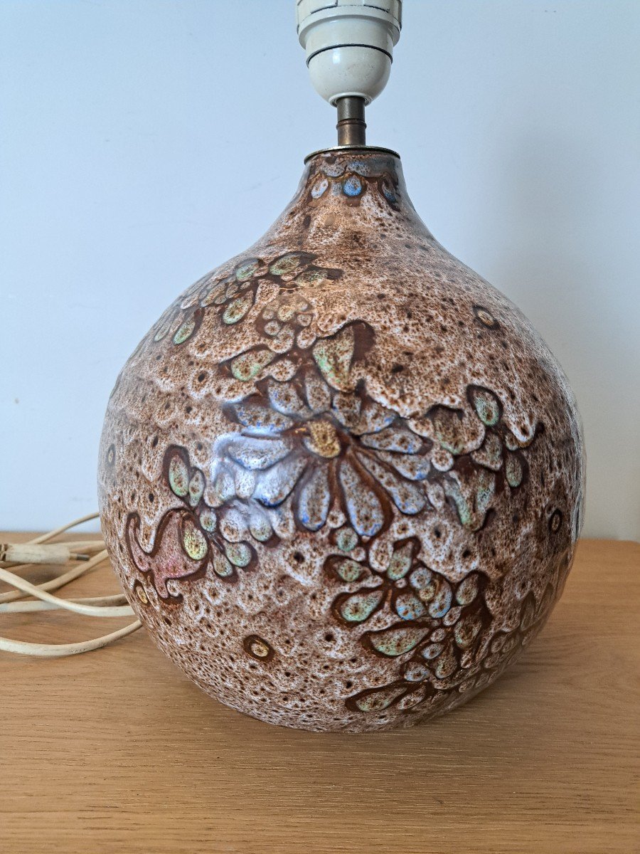 Lamp Base, Enameled Ceramic, Year 60. -photo-2