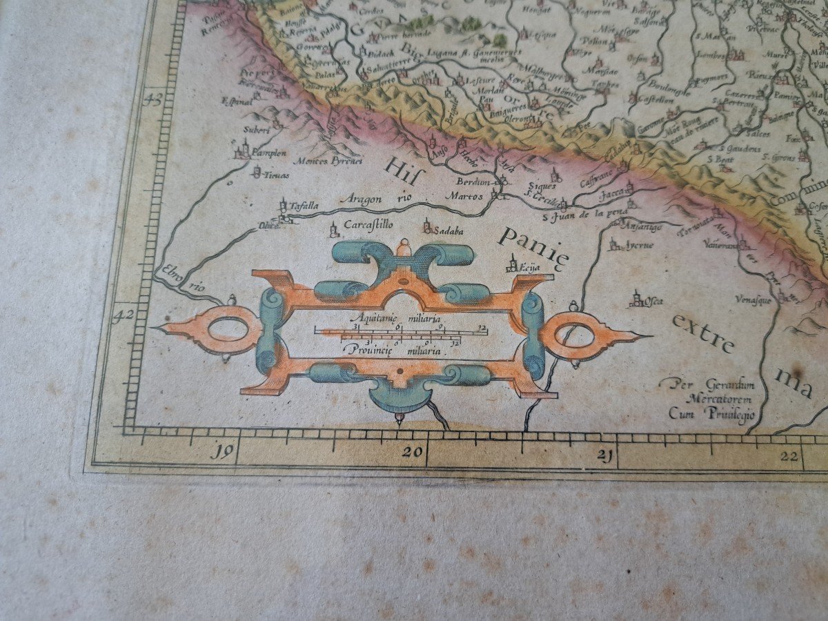 Mercator, Aquitania Australis Cum Confiniis, Ca 1610. -photo-1