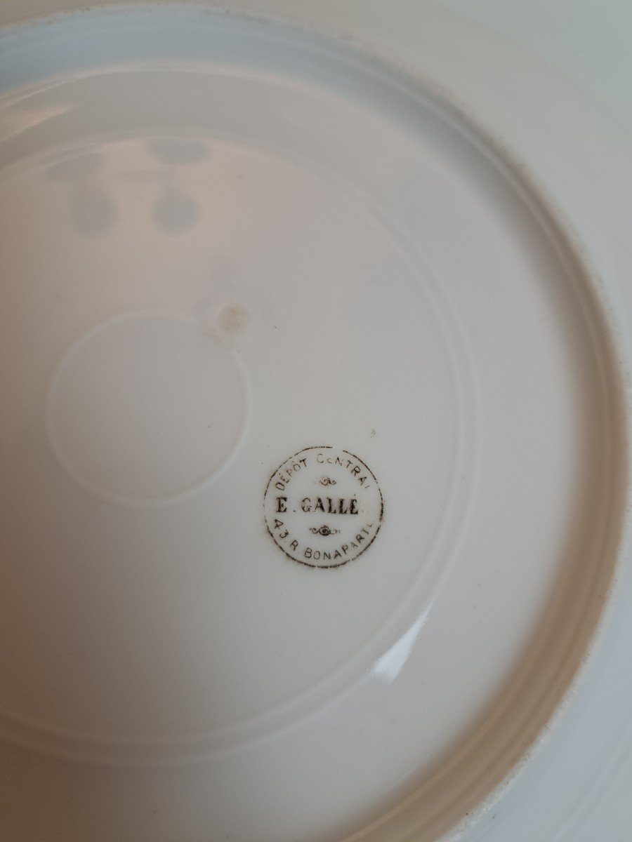 Emile Gallé, Dessert Plate, Porcelain, 20th Century.-photo-3