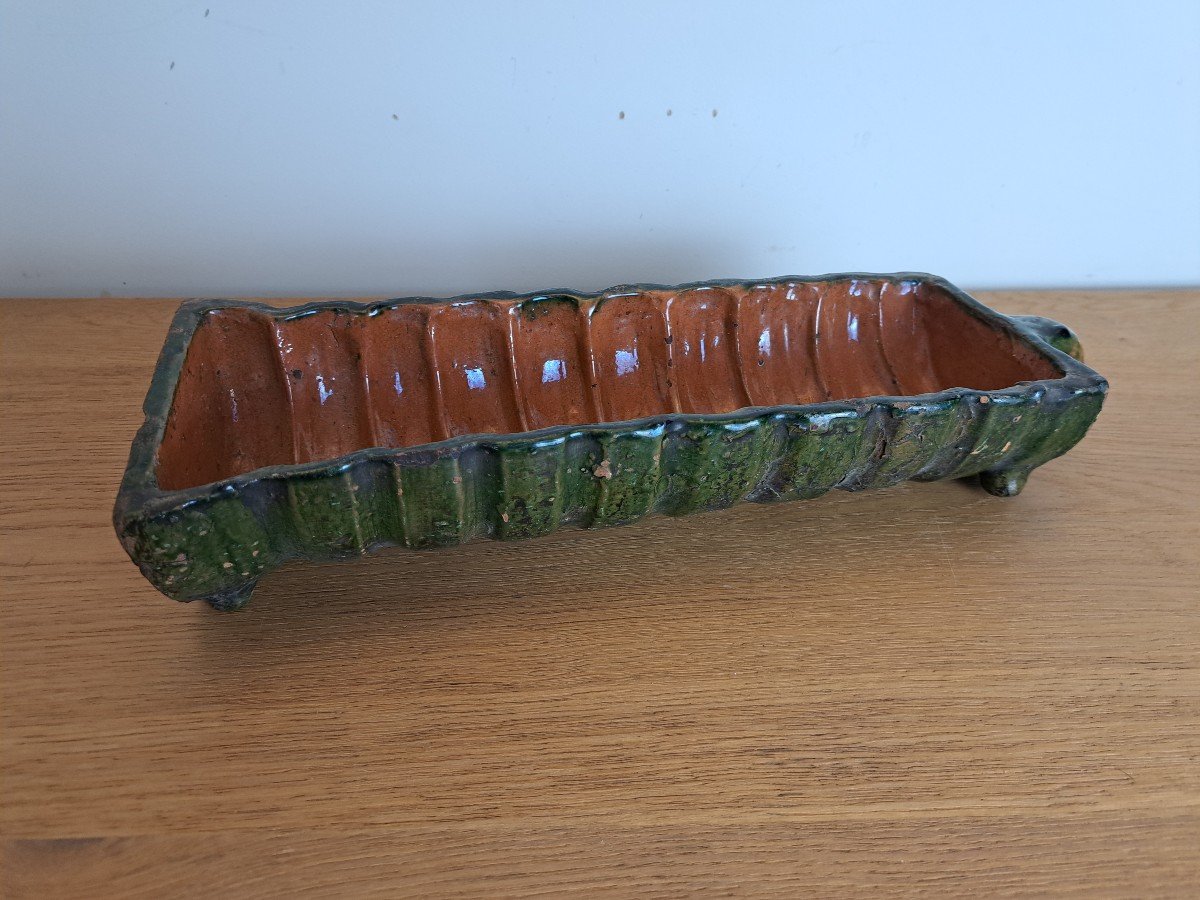 Cake Mold, Glazed Terracotta, 19th Century.  -photo-3