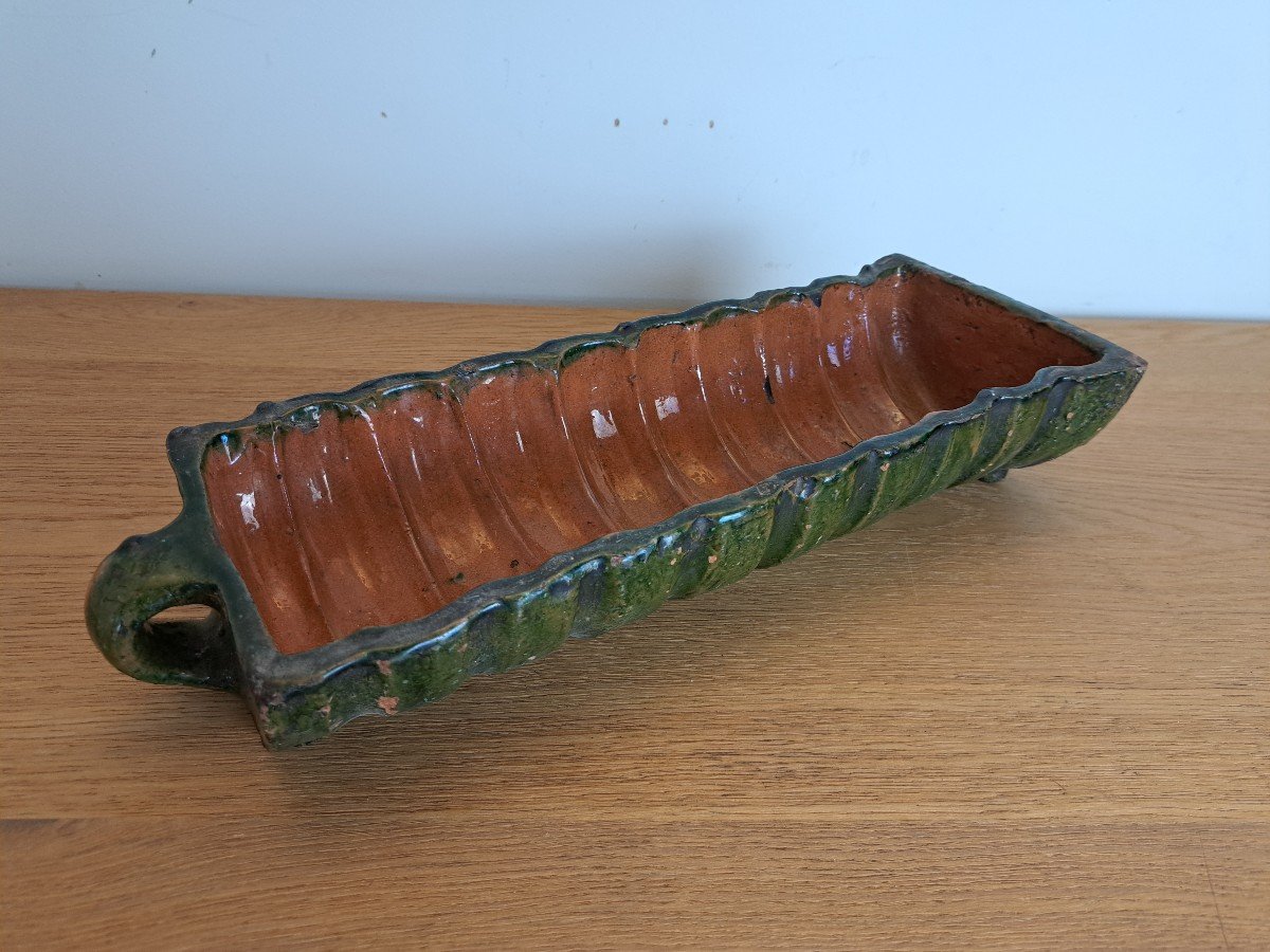 Cake Mold, Glazed Terracotta, 19th Century.  