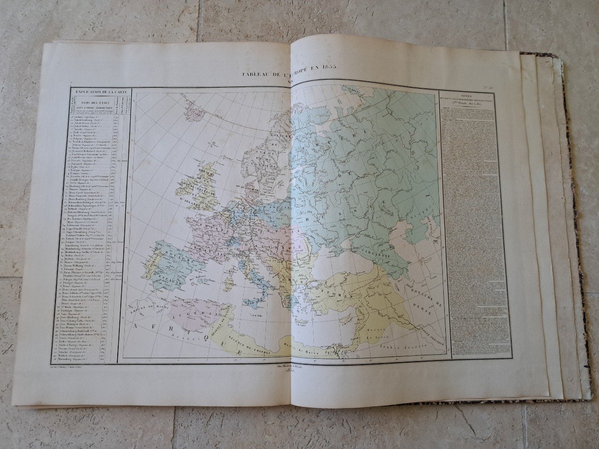 Atlas Of Europe By Madenaix, 1855. -photo-7