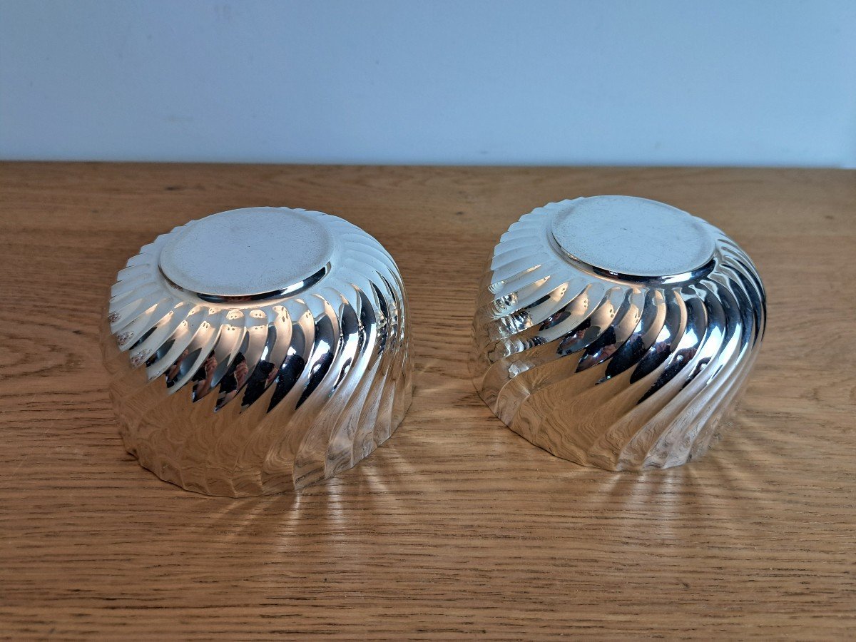 Pair Of Finger Bowls, Solid Silver, Labat And Pugibet, Late 19th Century. -photo-6