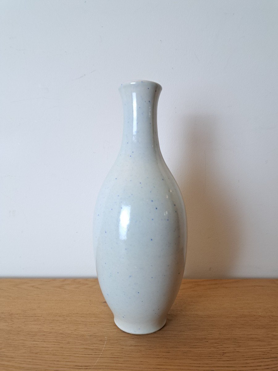 Albert Minot , Vase , Porcelaine émaillée , Signé , XX°. 