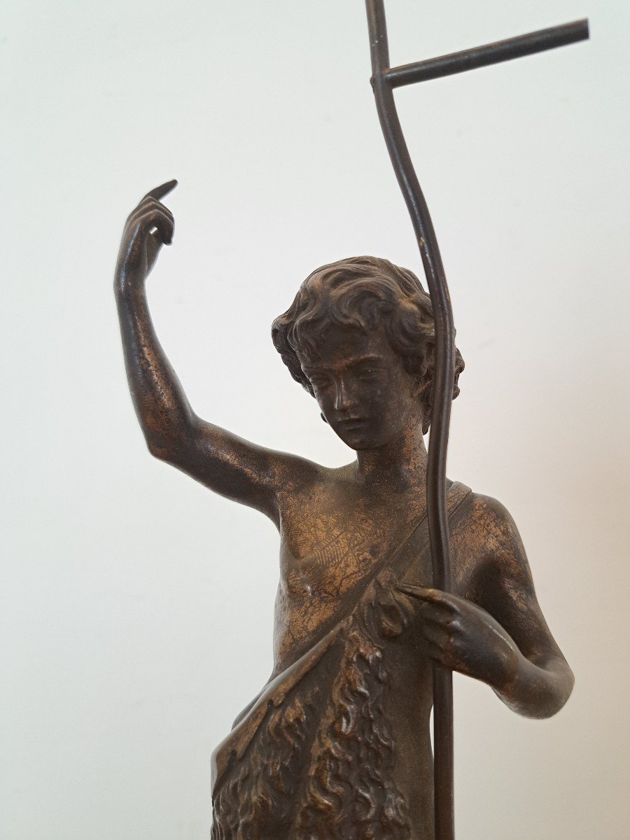 Alexandre Chertier (1825-1890), Saint John The Baptist, Bronze, 19th Century. -photo-5