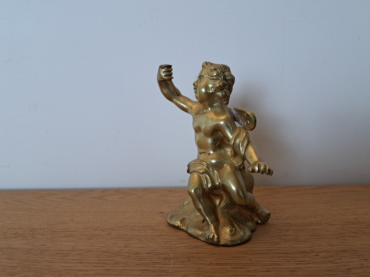 Angel, Gilded Bronze, 18th Century. -photo-1