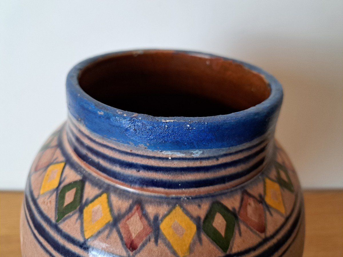 Serghini, Vase, Mille Pattes, Ceramic, Morocco Safi, 20th Century. -photo-4