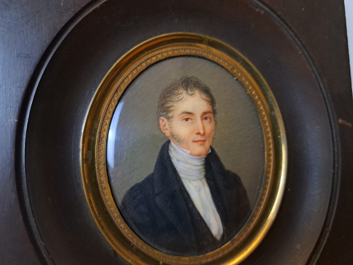 Miniature, Portrait Of A Man Of Quality, Early 19th Century. -photo-3