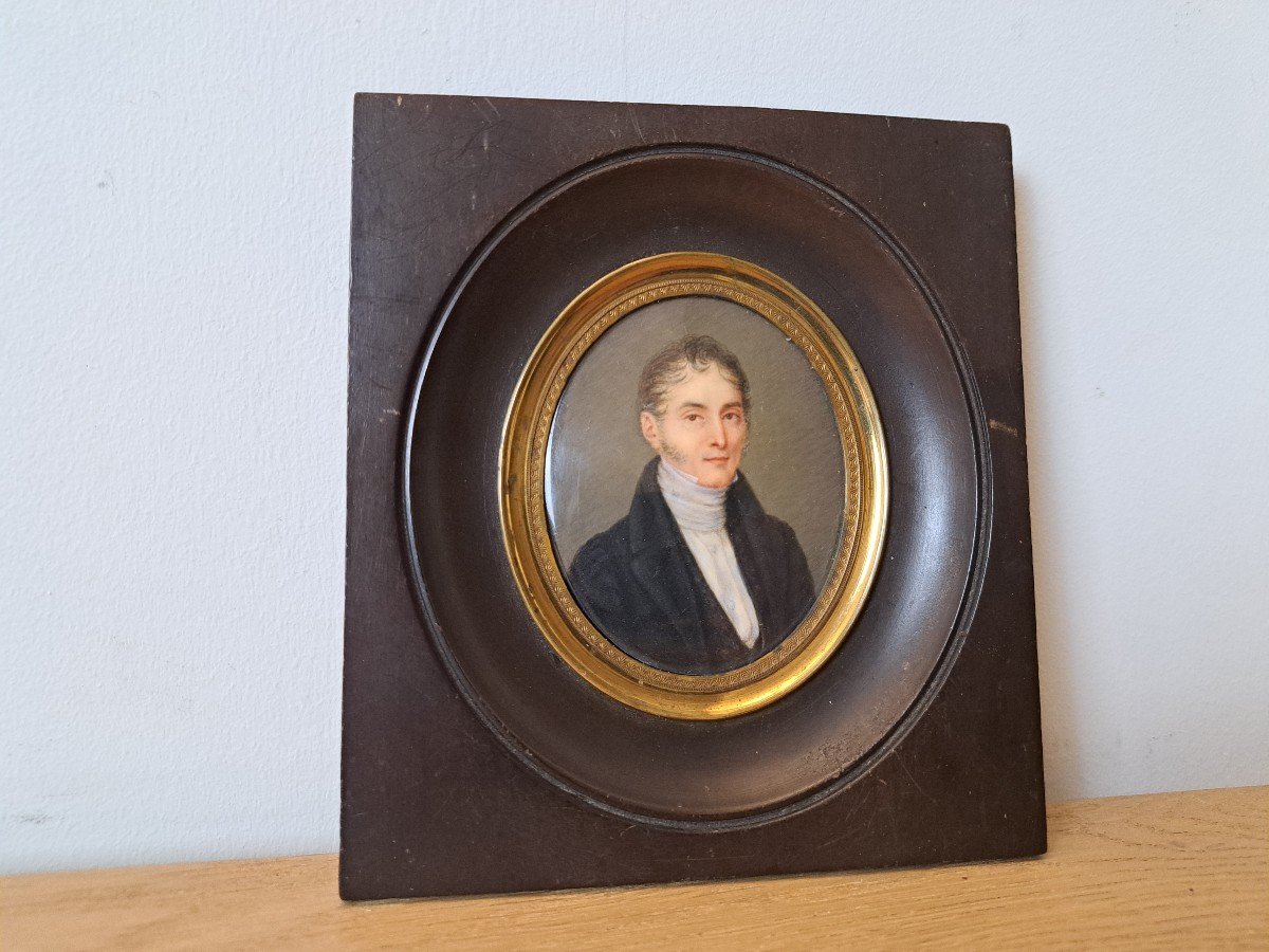 Miniature, Portrait Of A Man Of Quality, Early 19th Century. -photo-4