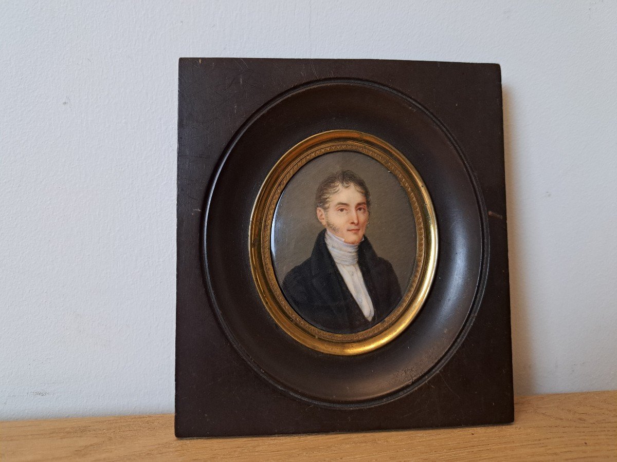 Miniature, Portrait Of A Man Of Quality, Early 19th Century. 