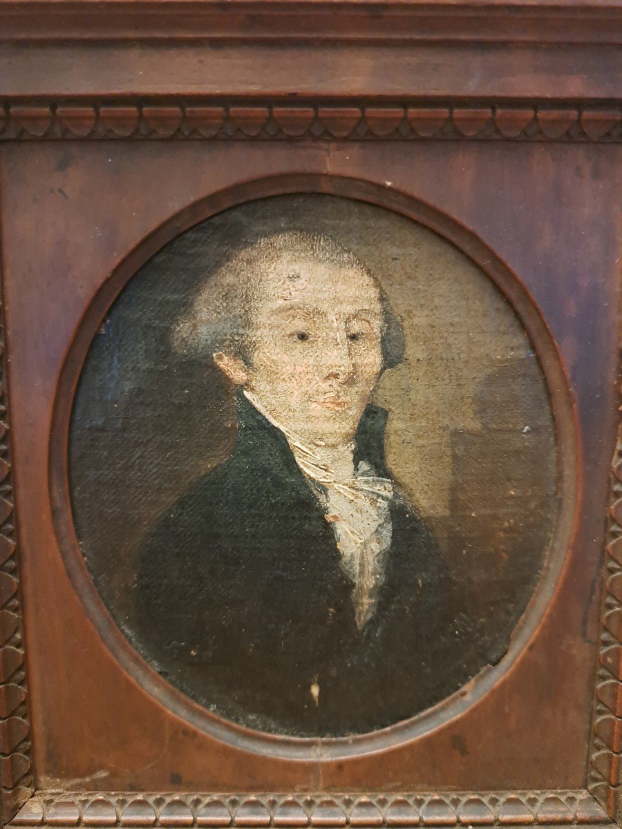 Portrait Of A Man, Miniature, Oil On Canvas, Late 18th Century. -photo-3