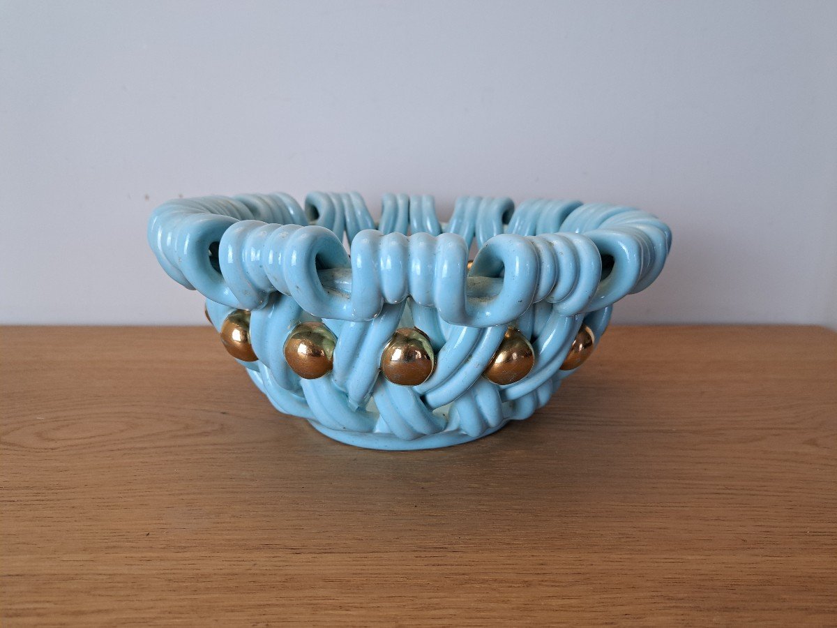 Saint Radegonde, Fruit Bowl, Earthenware, 20th Century. -photo-2