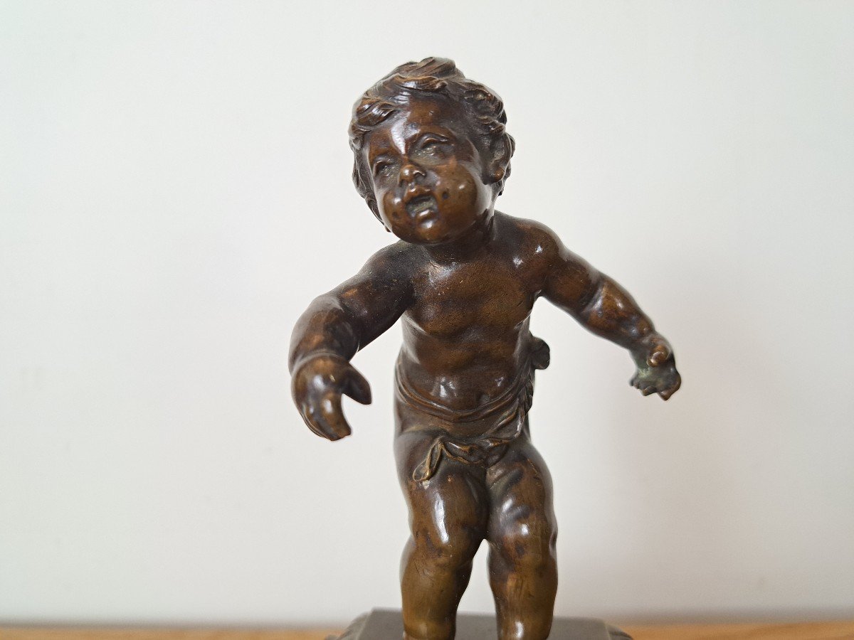 Dlg François Duquesnoy , Putto Debout , Bronze , Fin XIX°.-photo-3