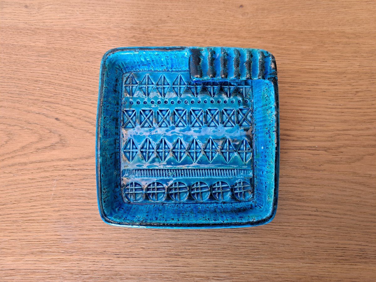 Aldo Londi For Bitossi, Empty Pocket, Blue/green Ceramic, Italy, 1960s. -photo-2