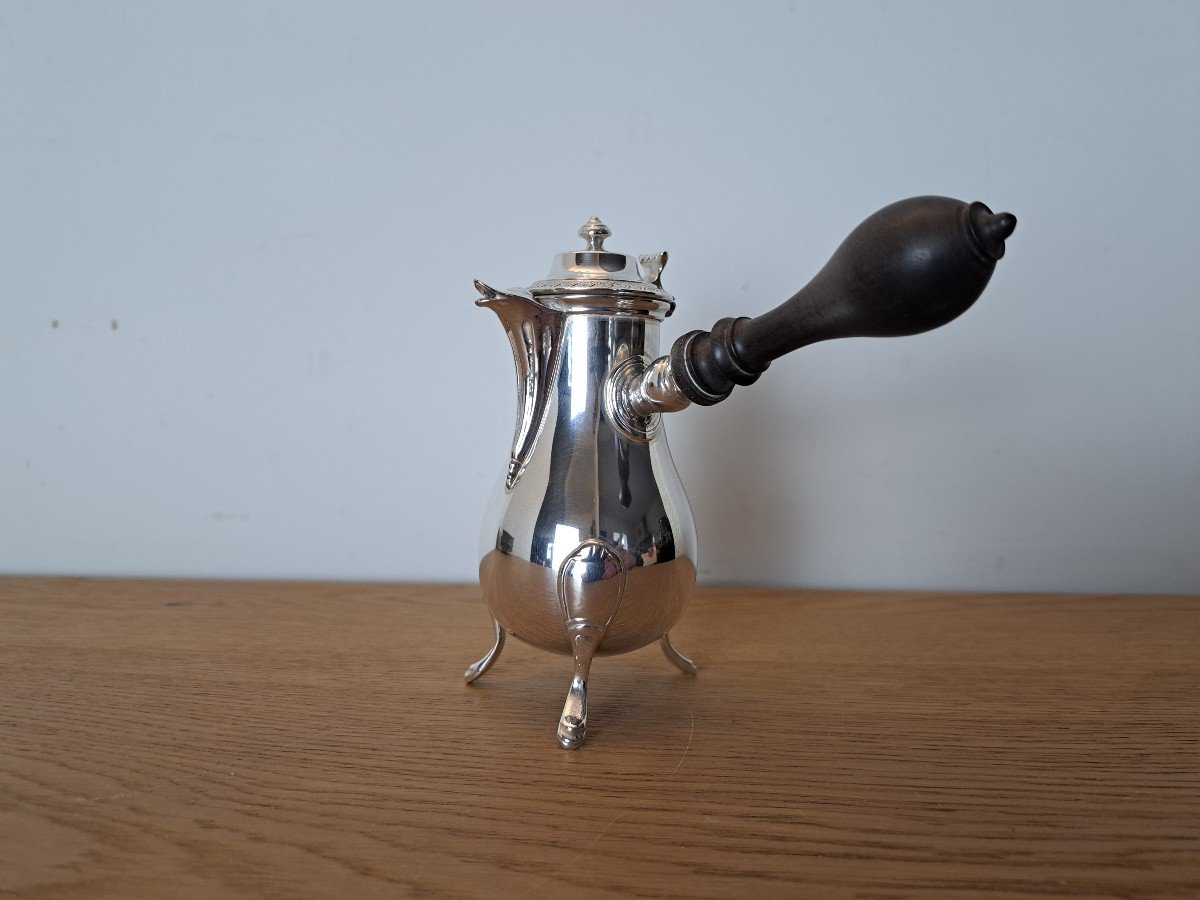 Verseuse/cafetière égoïste En Argent Massif , XIXe Siècle . 