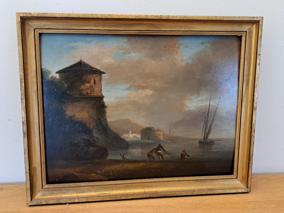 Att à Henry d'Arles , Marine , Huile Sur Panneau , Début XIX°. 