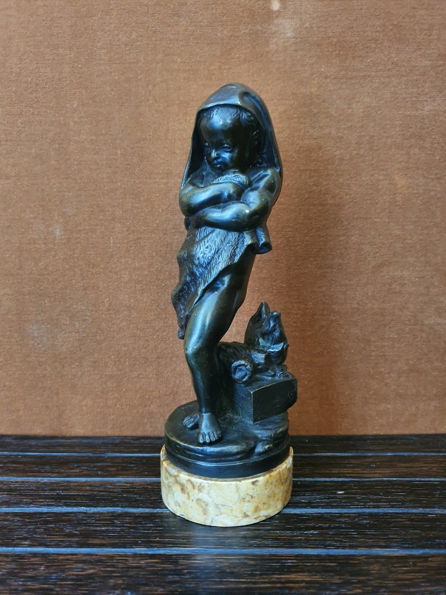 Clodion, Child, Bronze Sculpture, XIX °.