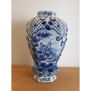 Large Potiche, Delft Earthenware, XIXth Century.