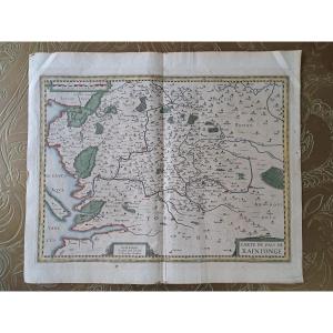 Map Of The Country Of Saintonge, Henricus Hondius, Early 17th Century. 