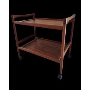 Dyrlund, Denmark, Rolling Table, Teak, Year 1970.  