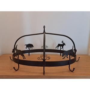 Office Crown, Wrought Iron, Late 19th Century. 