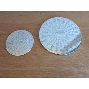 Christofle, Coaster And Bottle Coaster, Fermiers Généraux, Silver Plated Metal, 20th Century.