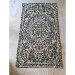 Tapis Broderie Indienne , Laine , XX°. 