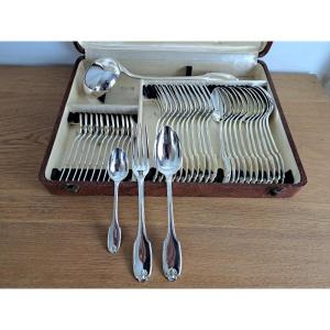 Christofle Alfénide, Cutlery Set, 37 Pieces, Vendôme, 20th Century. 