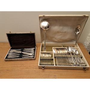 Christofle, Spatours Model, 50-piece Cutlery Set, 20th Century. 