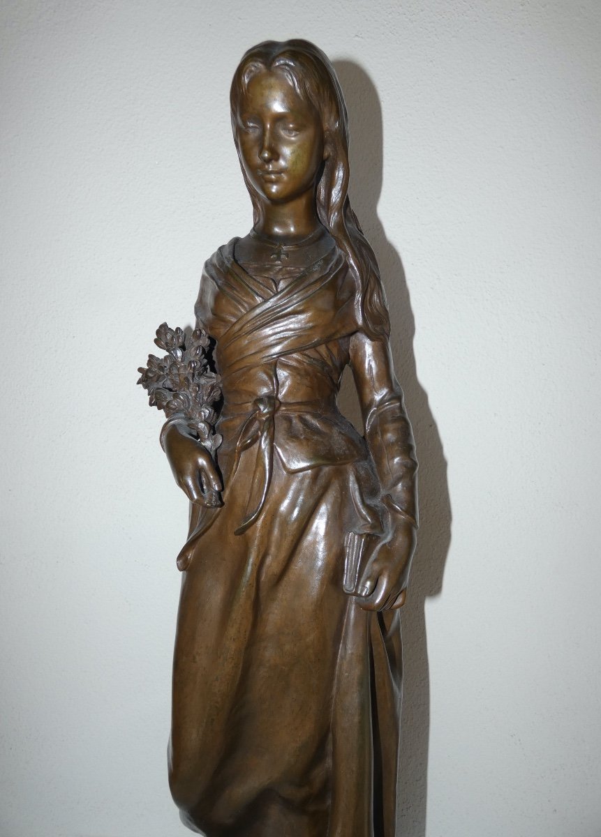 Sculpture En Bronze Representant Une Femme Signée Kossowsky-photo-2