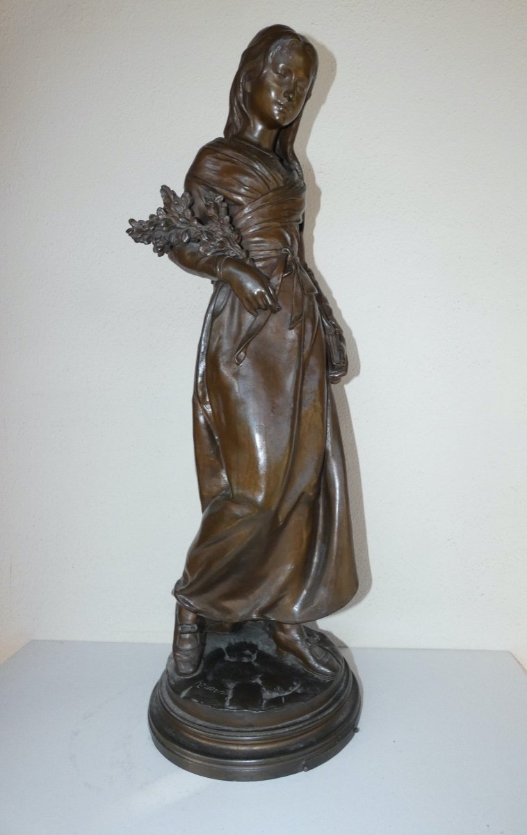 Sculpture En Bronze Representant Une Femme Signée Kossowsky-photo-3